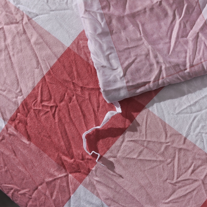 91家纺网 家纺一手货源 找家纺 芃成家纺 磨毛水洗棉四件套 查尔斯-红