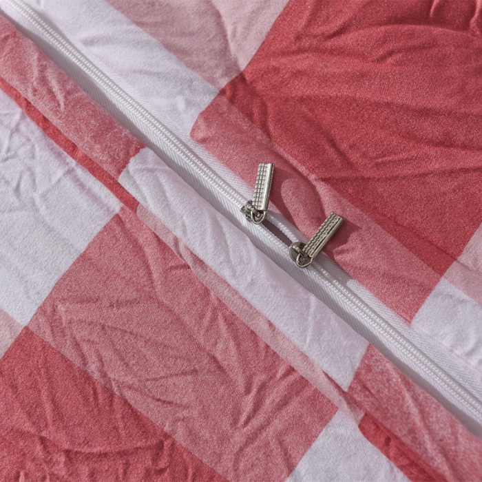 91家纺网 家纺一手货源 找家纺 芃成家纺 磨毛水洗棉四件套 查尔斯-红