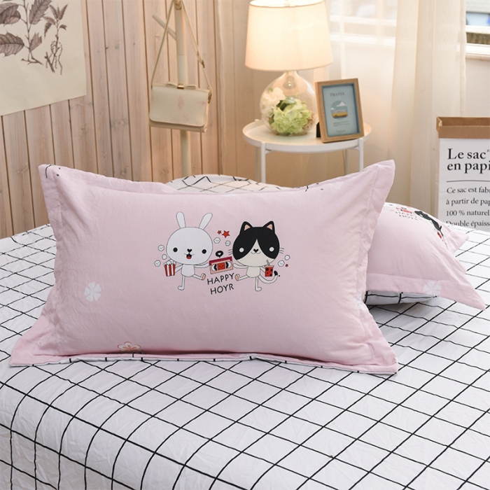 91家纺网 家纺一手货源 找家纺 芃成家纺 磨毛水洗棉四件套  萌宠日记