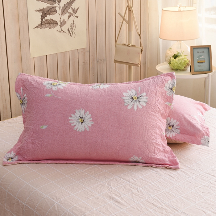 91家纺网 家纺一手货源 找家纺 芃成家纺 磨毛水洗棉四件套 青涩年少-粉