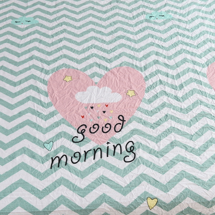 91家纺网 家纺一手货源 找家纺 芃成家纺 磨毛水洗棉四件套 小云朵-兰