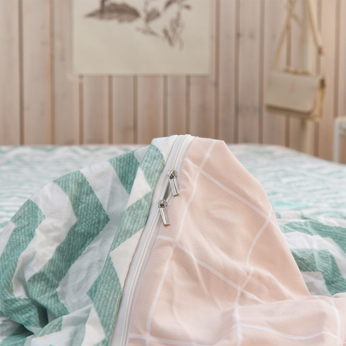 91家纺网 家纺一手货源 找家纺 芃成家纺 磨毛水洗棉四件套 小云朵-兰