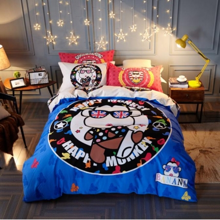 芃成家纺 2017平网全棉四件套 baby猴