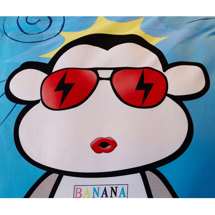 91家纺网 家纺一手货源 找家纺 芃成家纺 2017平网全棉四件套 棒球猴