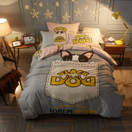 芃成家纺 2017平网全棉四件套 布洛克