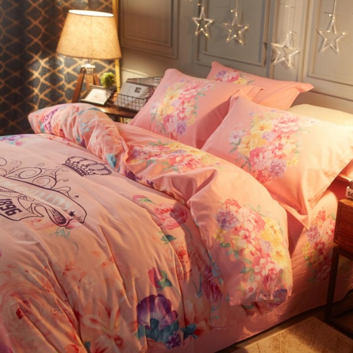 91家纺网 家纺一手货源 找家纺 芃成家纺 2017平网全棉四件套 宠爱