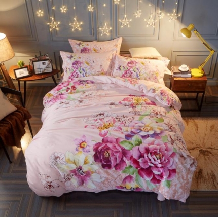 芃成家纺 2017平网全棉四件套 欧诗意