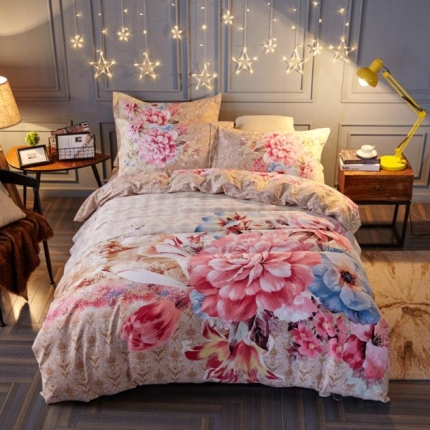 芃成家纺 2017平网全棉四件套 小香风