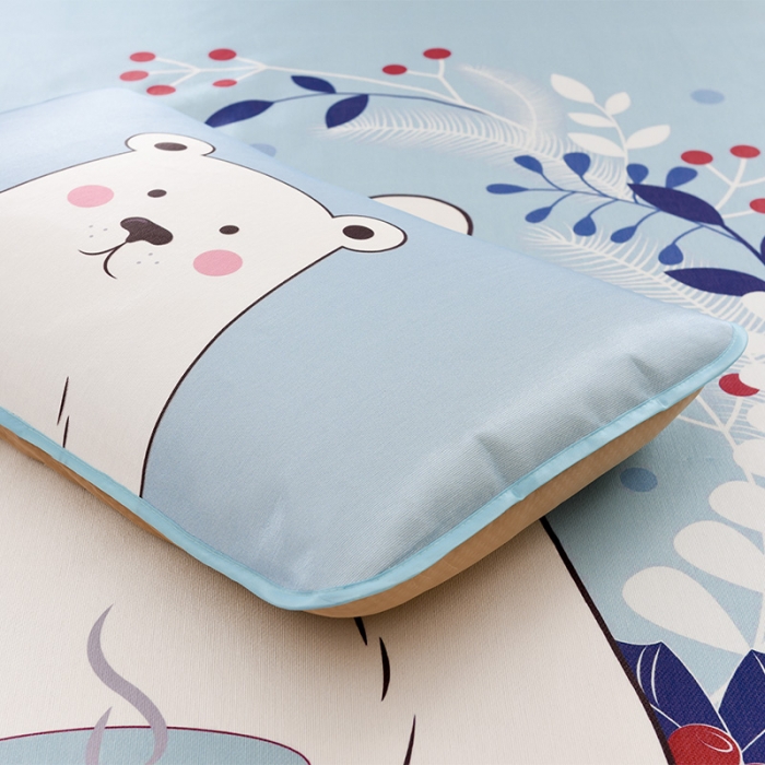 91家纺网 家纺一手货源 找家纺  芃成家纺 2020新款冰丝凉席 宝贝熊