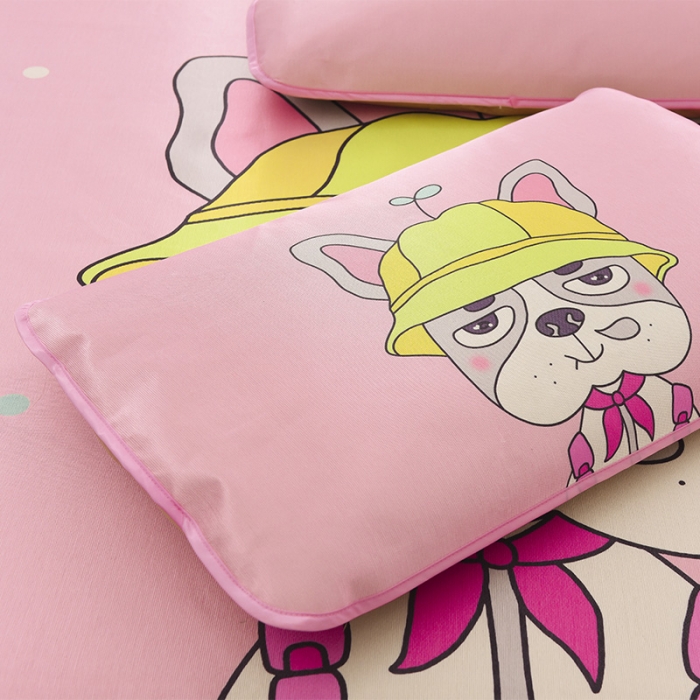 91家纺网 家纺一手货源 找家纺  芃成家纺 2020新款冰丝凉席 呆萌狗