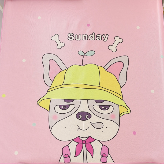 91家纺网 家纺一手货源 找家纺  芃成家纺 2020新款冰丝凉席 呆萌狗