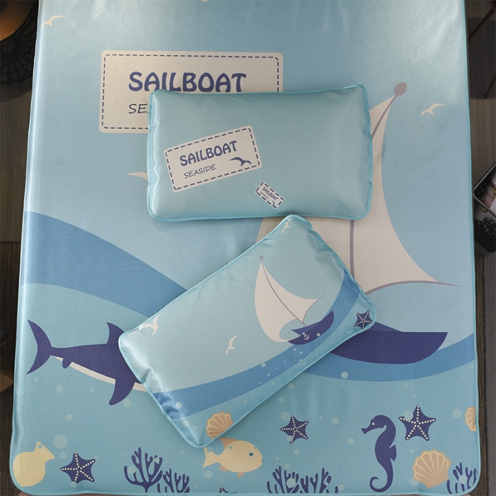 91家纺网 家纺一手货源 找家纺  芃成家纺 2020新款冰丝凉席 航海天际