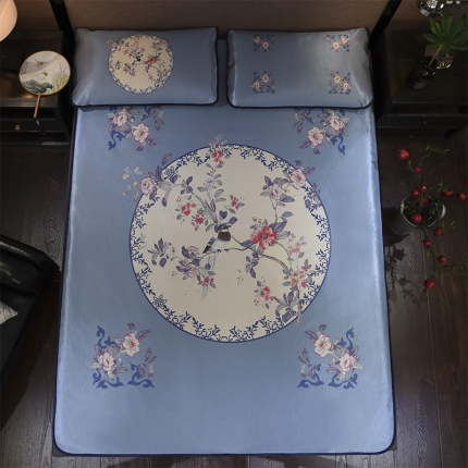  芃成家纺 2020新款冰丝凉席 花好月圆