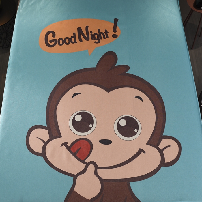 91家纺网 家纺一手货源 找家纺  芃成家纺 2020新款冰丝凉席 欢乐猴