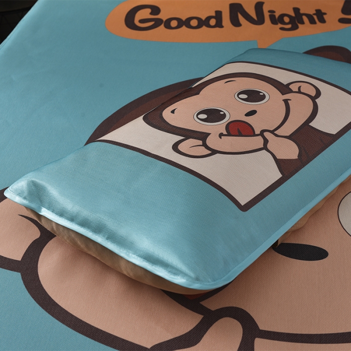 91家纺网 家纺一手货源 找家纺  芃成家纺 2020新款冰丝凉席 欢乐猴