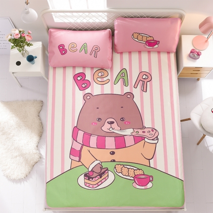  芃成家纺 2020新款冰丝凉席 快乐小熊