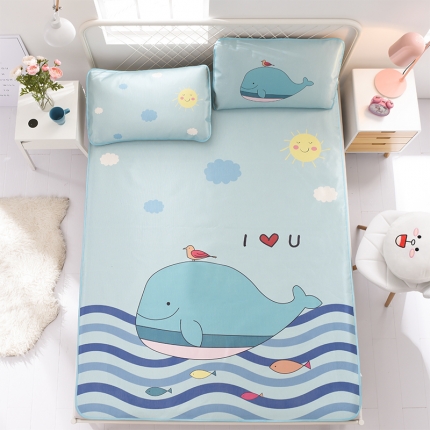  芃成家纺 2020新款冰丝凉席 蓝鲸