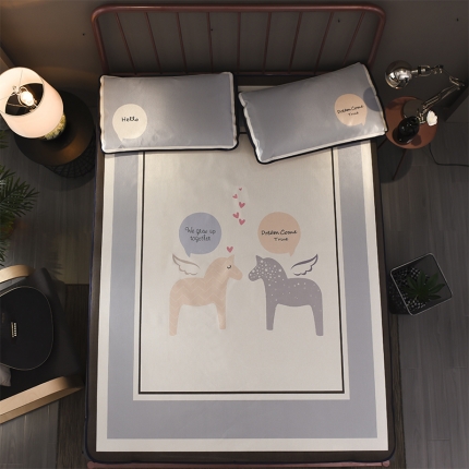  芃成家纺 2020新款冰丝凉席 相亲相爱