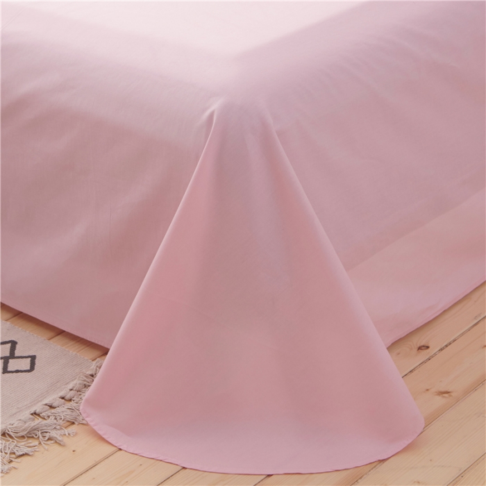 91家纺网 家纺一手货源 找家纺  芃成家纺 2020全棉133X72圆网四件套 粉白纯色火鸟