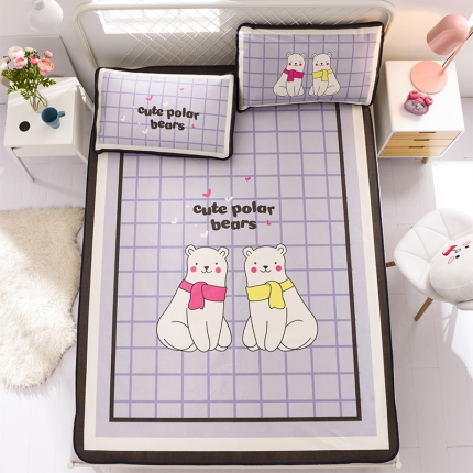 91家纺网 家纺一手货源 找家纺  芃成家纺 2020新款冰丝凉席 亲密伙伴