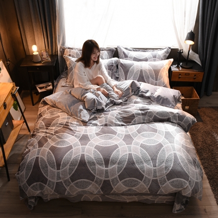 91家纺网 家纺一手货源 找家纺 （总）芃成家纺 5D雕花绒四件套随机花边