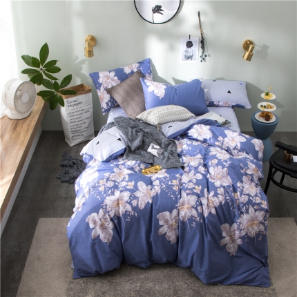  芃成家纺 2020全棉133X72圆网四件套 一揽芳华