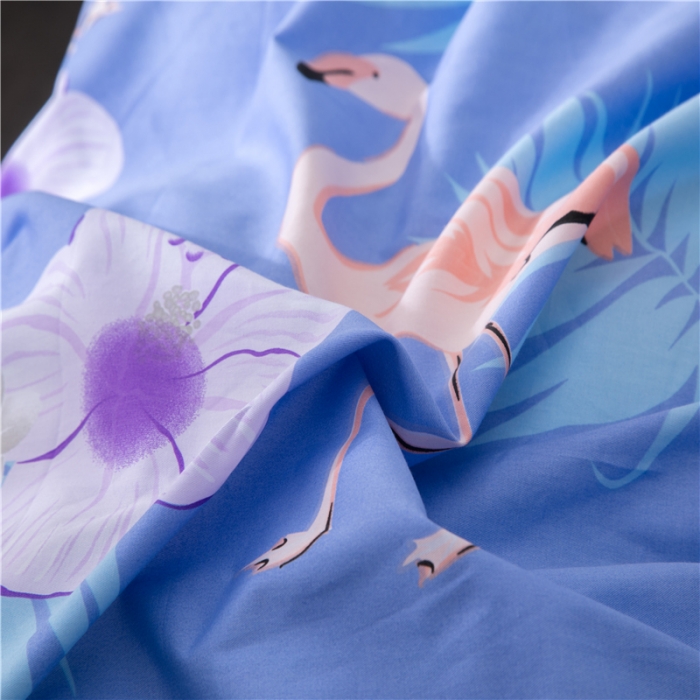 91家纺网 家纺一手货源 找家纺  芃成家纺 2020全棉133X72圆网四件套 火鸟爱恋