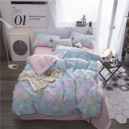 芃成家纺 2020全棉133X72圆网四件套 星梦缘