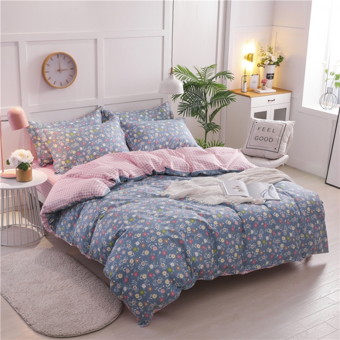 91家纺网 家纺一手货源 找家纺 芃成 2020新款全棉12868四件套 花溪