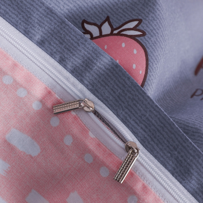 91家纺网 家纺一手货源 找家纺 芃成 2020新款全棉12868四件套 草莓爱恋