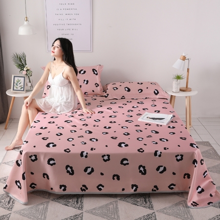 91家纺网 家纺一手货源 找家纺 芃成 2020新款床单款凉席三件套 豹纹-粉