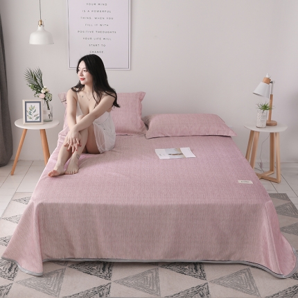 芃成 2020新款床单款凉席三件套 肌理-粉