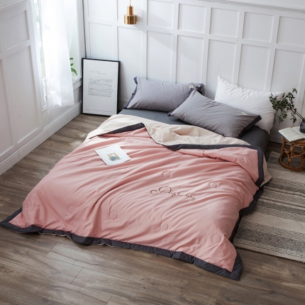 芃成 2020新款水洗真丝凉感夏被 凡妮莎-藕粉
