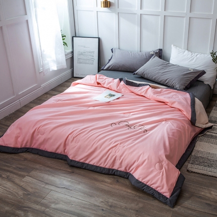 芃成 2020新款水洗真丝凉感夏被 凡妮莎-浅粉