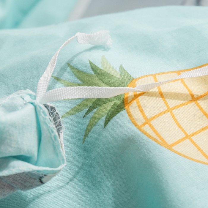 91家纺网 家纺一手货源 找家纺 芃成 2020新款洛卡全棉12868单被套 菠萝物语蓝