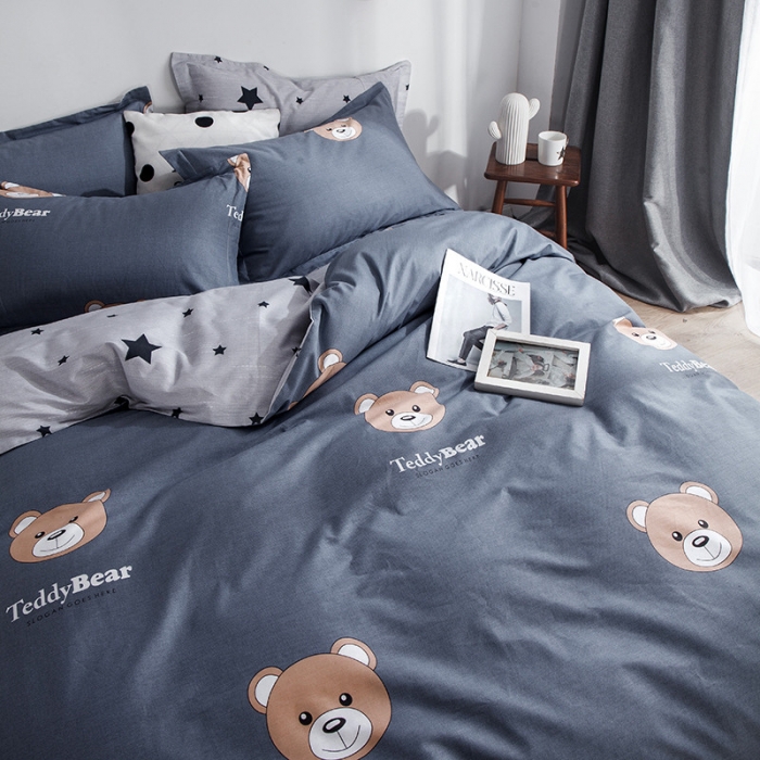 91家纺网 家纺一手货源 找家纺 芃成 2020新款洛卡全棉12868单被套 布朗熊