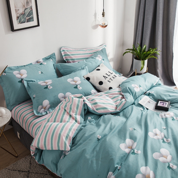 91家纺网 家纺一手货源 找家纺 芃成 2020新款洛卡全棉12868单被套 春的气息