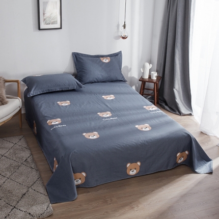 芃成 2020新款洛卡全棉12868单床单 布朗熊