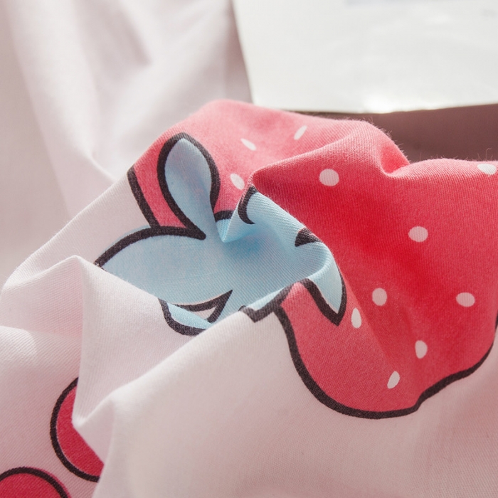 91家纺网 家纺一手货源 找家纺 芃成 2020新款洛卡全棉12868单床单 草莓季节粉