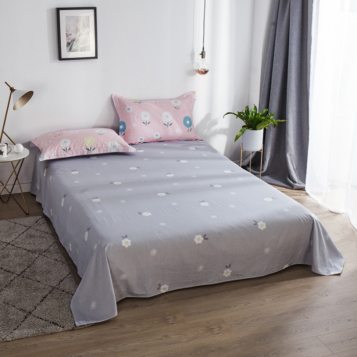 91家纺网 家纺一手货源 找家纺 芃成 2020新款洛卡全棉12868单床单 初恋滋味粉