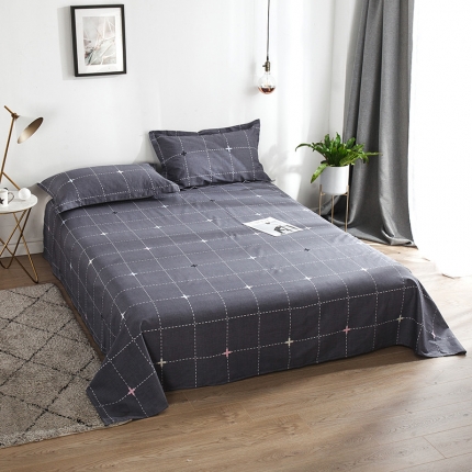 91家纺网 家纺一手货源 找家纺 芃成 2020新款洛卡全棉12868单床单 光辉岁月灰