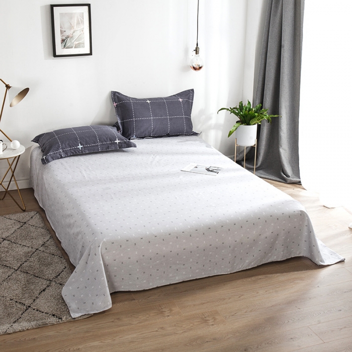 91家纺网 家纺一手货源 找家纺 芃成 2020新款洛卡全棉12868单床单 光辉岁月灰