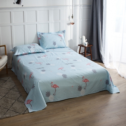 芃成 2020新款洛卡全棉12868单床单 妙恋蓝