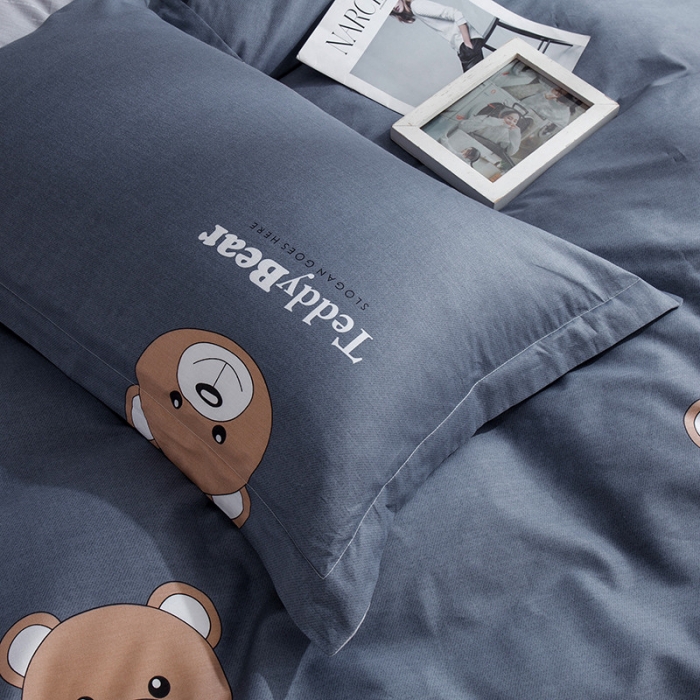 91家纺网 家纺一手货源 找家纺 芃成 2020洛卡全棉12868四件套 布朗熊