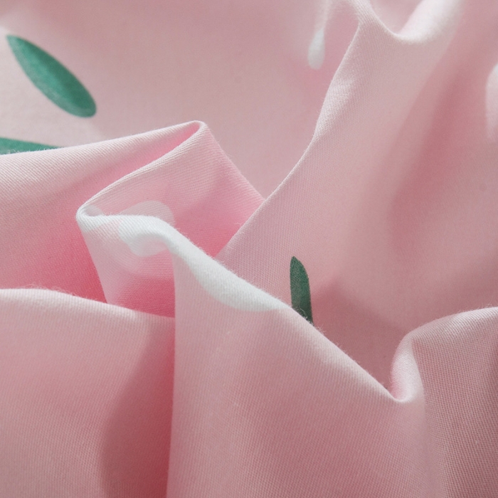 91家纺网 家纺一手货源 找家纺 芃成 2020新款洛卡全棉12868单被套 初恋滋味粉