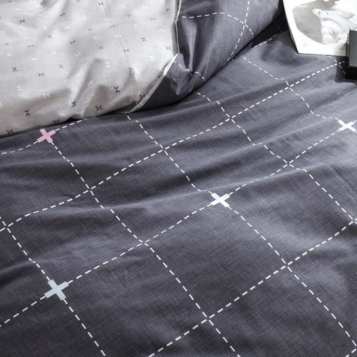 91家纺网 家纺一手货源 找家纺 芃成 2020新款洛卡全棉12868单被套 光辉岁月灰