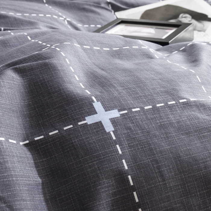 91家纺网 家纺一手货源 找家纺 芃成 2020新款洛卡全棉12868单被套 光辉岁月灰