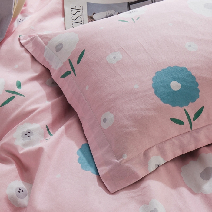 91家纺网 家纺一手货源 找家纺 芃成 2020洛卡全棉12868四件套 初恋滋味粉