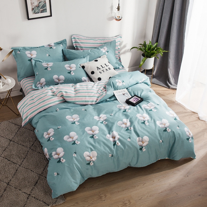 91家纺网 家纺一手货源 找家纺 芃成 2020洛卡全棉12868四件套 春的气息