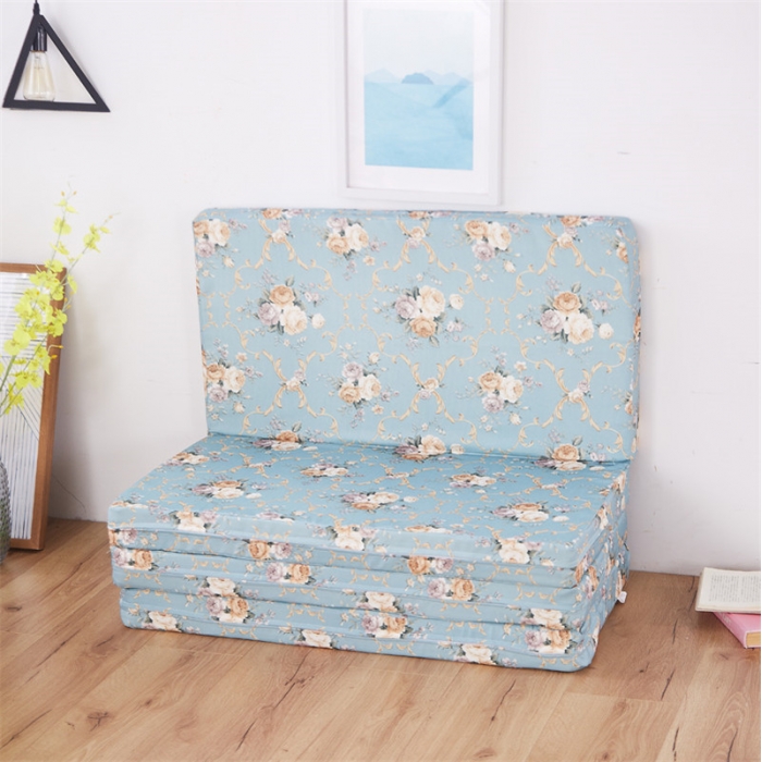 91家纺网 家纺一手货源 找家纺 美达家纺 四折床垫古典蓝